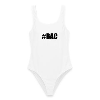 FERRY. BACCALAUREAT. PATENT. DNB. EXAMINATION. WELL DONE - Women's Swimsuit - white - Front - AI Model Female 172 dark (172cm)