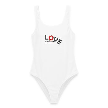 Love is in the Air - Frauen Badeanzug - Weiß - Vorne - AI Model Female 172 dark (172cm)