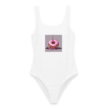Donut 1 - Frauen Badeanzug - Weiß - Vorne - AI Model Female 172 dark (172cm)