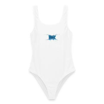 Water drop - Women's Swimsuit - white - Front - AI Model Female 172 dark (172cm)
