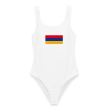 Armenien - Frauen Badeanzug - Weiß - Vorne - AI Model Female 172 dark (172cm)