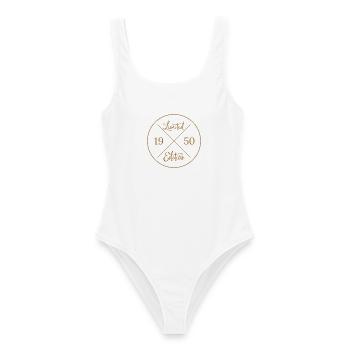 Limited Edition 1950 - Women's Swimsuit - white - Front - AI Model Female 172 dark (172cm)