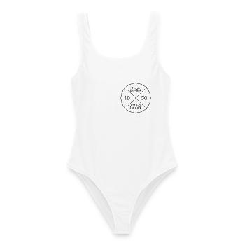 Limited edition 1950 - Women's Swimsuit - white - Front - AI Model Female 172 dark (172cm)