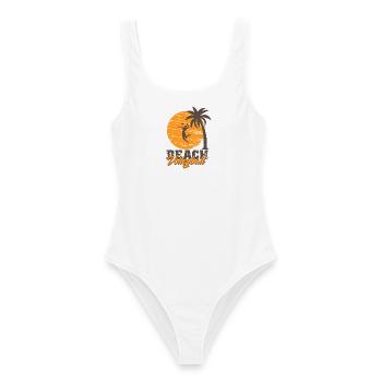 Beachvolleyball - Frauen Badeanzug - Weiß - Vorne - AI Model Female 172 dark (172cm)