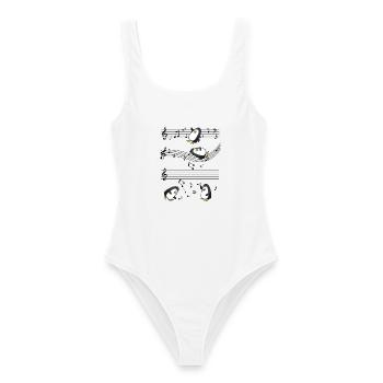 penguin - Women's Swimsuit - white - Front - AI Model Female 172 dark (172cm)