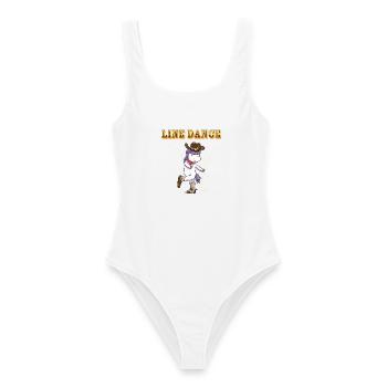 Linedance Unicorn Line Dance - Frauen Badeanzug - Weiß - Vorne - AI Model Female 172 dark (172cm)