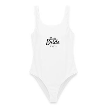 Team Braut - Frauen Badeanzug - Weiß - Vorne - AI Model Female 172 dark (172cm)