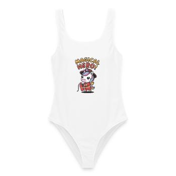 Magical Hero! - Women's Swimsuit - white - Front - AI Model Female 172 dark (172cm)