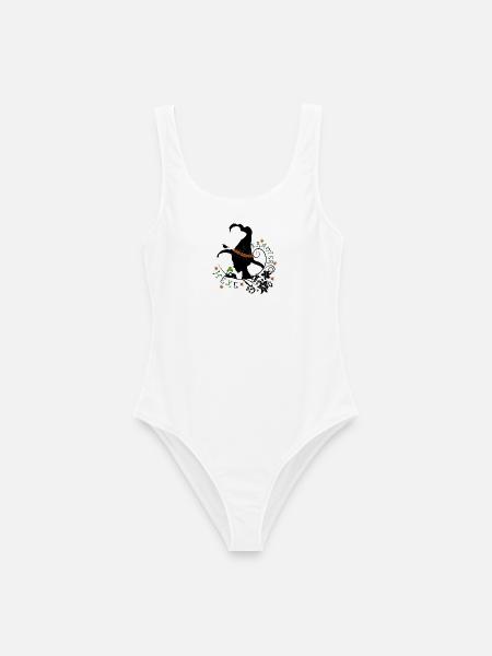 Kräuterhexe Hexe Natur Kräuter Wildpflanzen Bio - Frauen Badeanzug - Weiß