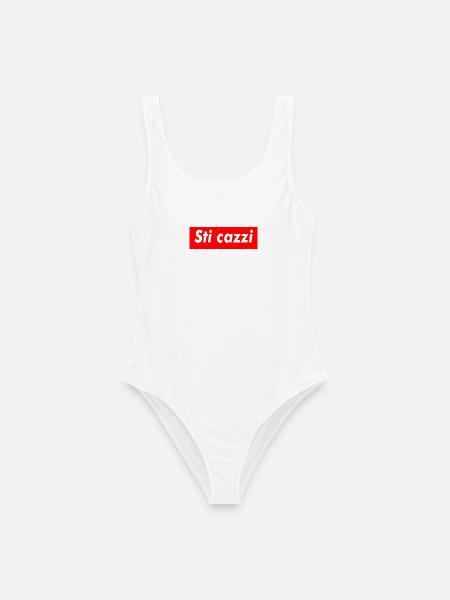 sti cazzi - Frauen Badeanzug - Weiß