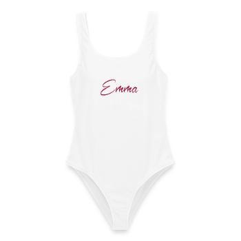 Emma - Frauen Badeanzug - Weiß - Vorne - AI Model Female 172 dark (172cm)