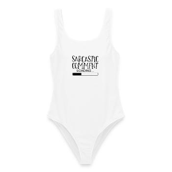 Sarcastic comment sayings funny funny - Women's Swimsuit - white - Front - AI Model Female 172 dark (172cm)