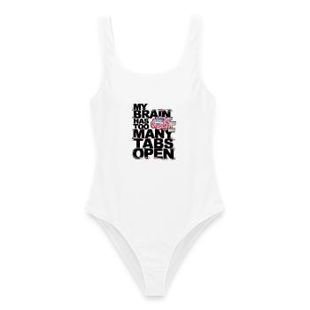 My Brain Has Too Many Tabs Open - Women's Swimsuit - white - Front - AI Model Female 172 dark (172cm)