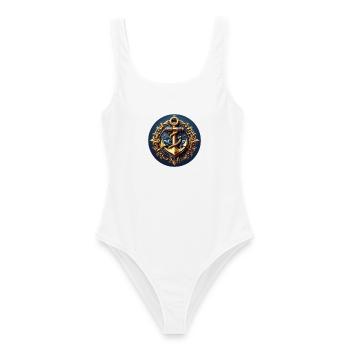 Anker Logo - Frauen Badeanzug - Weiß - Vorne - AI Model Female 172 dark (172cm)