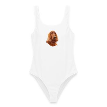 Irish Setter Red - Frauen Badeanzug - Weiß - Vorne - AI Model Female 172 dark (172cm)
