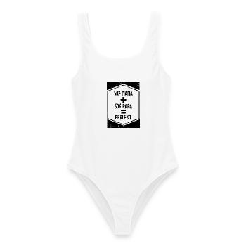 Frischgebackenes Baby Glückwunsch - Frauen Badeanzug - Weiß - Vorne - AI Model Female 172 dark (172cm)