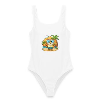 Owl Funny Cartoon Summer Beach Sunglasses - Women's Swimsuit - white - Front - AI Model Female 172 dark (172cm)
