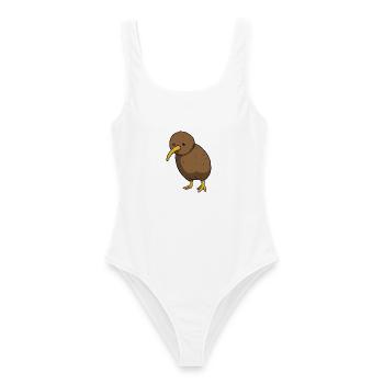 Kiwi Vogel - Frauen Badeanzug - Weiß - Vorne - AI Model Female 172 dark (172cm)