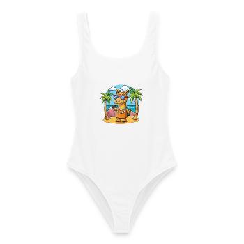 Camel Funny Cartoon Lunettes de soleil de plage d’été - Maillot de bain femme - blanc - Devant - AI Model Female 172 dark (172cm)