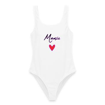 OMA. MAMA. OMA. MUTTERTAG - Frauen Badeanzug - Weiß - Vorne - AI Model Female 172 dark (172cm)