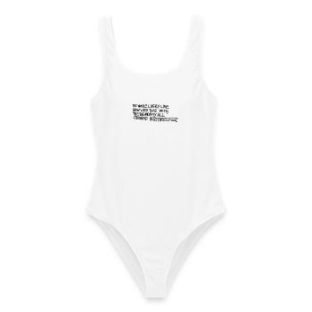 Basquiat - Frauen Badeanzug - Weiß - Vorne - AI Model Female 172 dark (172cm)