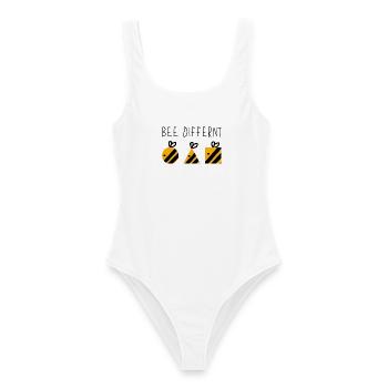 Bee different Bienen Imker Lustig Witzig Biene - Frauen Badeanzug - Weiß - Vorne - AI Model Female 172 dark (172cm)
