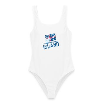 Island Polarfuchs Iceland - Frauen Badeanzug - Weiß - Vorne - AI Model Female 172 dark (172cm)