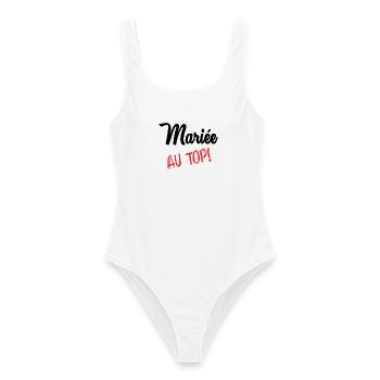 BRIDE-TO-BE - Women's Swimsuit - white - Front - AI Model Female 172 dark (172cm)