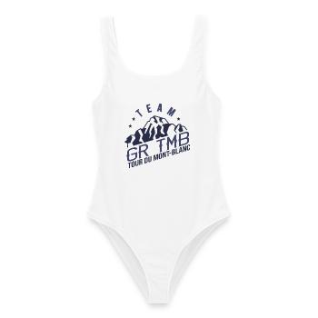 GR TMB Tour du Mont Blanc Randonnée Trek - Maillot de bain femme - blanc - Devant - AI Model Female 172 dark (172cm)