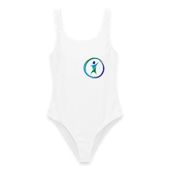 Physio 1 Logo - Frauen Badeanzug - Weiß - Vorne - AI Model Female 172 dark (172cm)