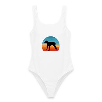 Chien Francais Blanc et Orange Hundesilhouette - Frauen Badeanzug - Weiß - Vorne - AI Model Female 172 dark (172cm)