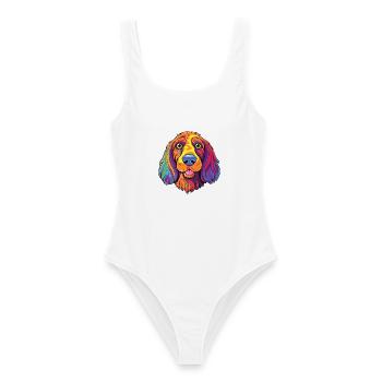 Armenische Gampr Hunderasse Karikatur Kawaii Illustrati - Frauen Badeanzug - Weiß - Vorne - AI Model Female 172 dark (172cm)