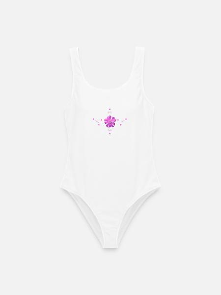 Lichtnelke rosa Blume - Frauen Badeanzug - Weiß