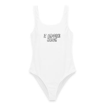 Johann Sebastian Bach T-Shirt lustiger Spruch - Frauen Badeanzug - Weiß - Vorne - AI Model Female 172 dark (172cm)