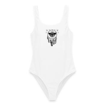 Tarot card occult astrology gothic esoteric - Women's Swimsuit - white - Front - AI Model Female 172 dark (172cm)