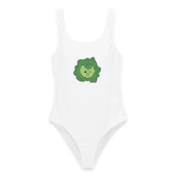 Salad Vegetable Costume Carnival Carnival Partner Shirt - Women's Swimsuit - white - Front - AI Model Female 172 dark (172cm)