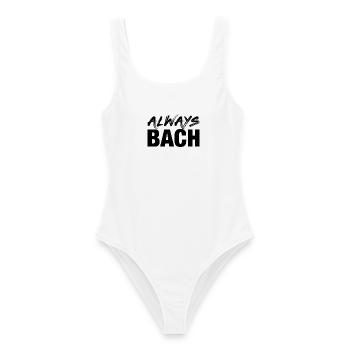 Johann Sebastian Bach T-Shirt lustiger Spruch - Frauen Badeanzug - Weiß - Vorne - AI Model Female 172 dark (172cm)