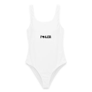Poker - Frauen Badeanzug - Weiß - Vorne - AI Model Female 172 dark (172cm)