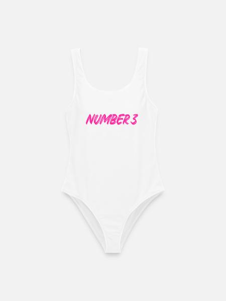 Number 3 - drei - dritter - dritte - 3 - Nummer 3 - Frauen Badeanzug - Weiß