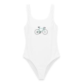 Rennrad für Hipster - Frauen Badeanzug - Weiß - Vorne - AI Model Female 172 dark (172cm)
