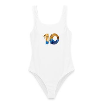 NON. 10 NUMÉRO 10 COOL 10E ANNIVERSAIRE - Maillot de bain femme - blanc - Devant - AI Model Female 172 dark (172cm)