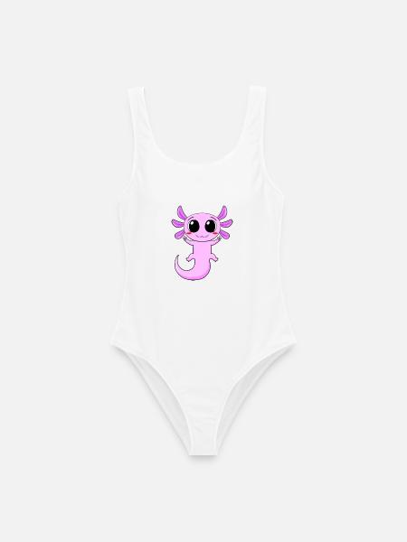 Axolotl Peace Zeichen - Frauen Badeanzug - Weiß