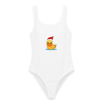 Christmas Duck - Frauen Badeanzug - Weiß - Vorne - AI Model Female 172 dark (172cm)