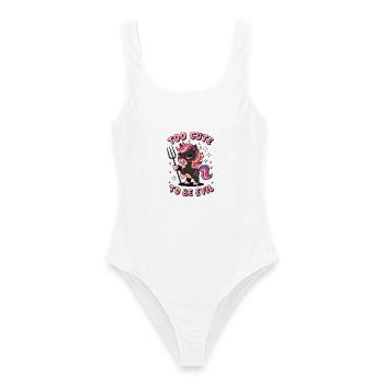 Too Cute To Be Evil - Women's Swimsuit - white - Front - AI Model Female 172 dark (172cm)