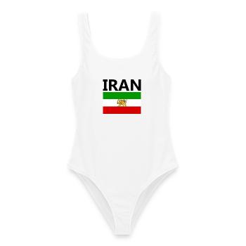 Iran Revolution | Women. Life. Freedom | Iran flag - Frauen Badeanzug - Weiß - Vorne - AI Model Female 172 dark (172cm)