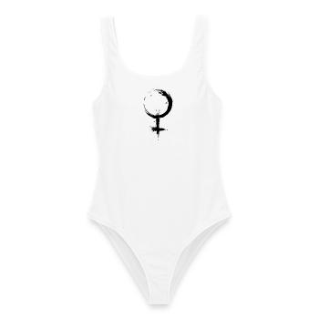Symbol für Weiblich Symbol Venussymbol weiblich - Frauen Badeanzug - Weiß - Vorne - AI Model Female 172 dark (172cm)