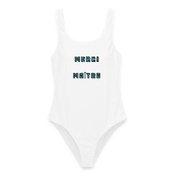 MEISTER. VIELEN DANK. DANKE, MEISTER. MEISTER. MEISTER-GESCHENK - Frauen Badeanzug - Weiß - Vorne - AI Model Female 172 dark (172cm)
