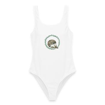Hedgehog - Women's Swimsuit - white - Front - AI Model Female 172 dark (172cm)