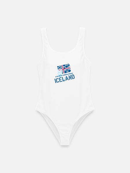 Iceland fox - Frauen Badeanzug - Weiß