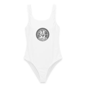 Feuerwehr Logo einfarbig (für Reflexdruck) - Frauen Badeanzug - Weiß - Vorne - AI Model Female 172 dark (172cm)